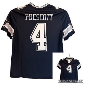 Dallas Cowboys Dak Prescott 4 Nike Jersey Mens Large Blue Dri-FIT 94NM-7RF NEW